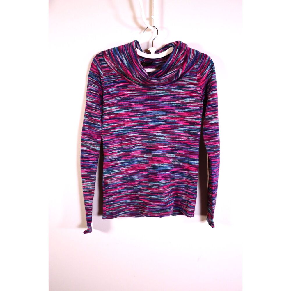 The Limited Women's Turtleneck Sweater – XS, Purple Pink Blue Soft Knit